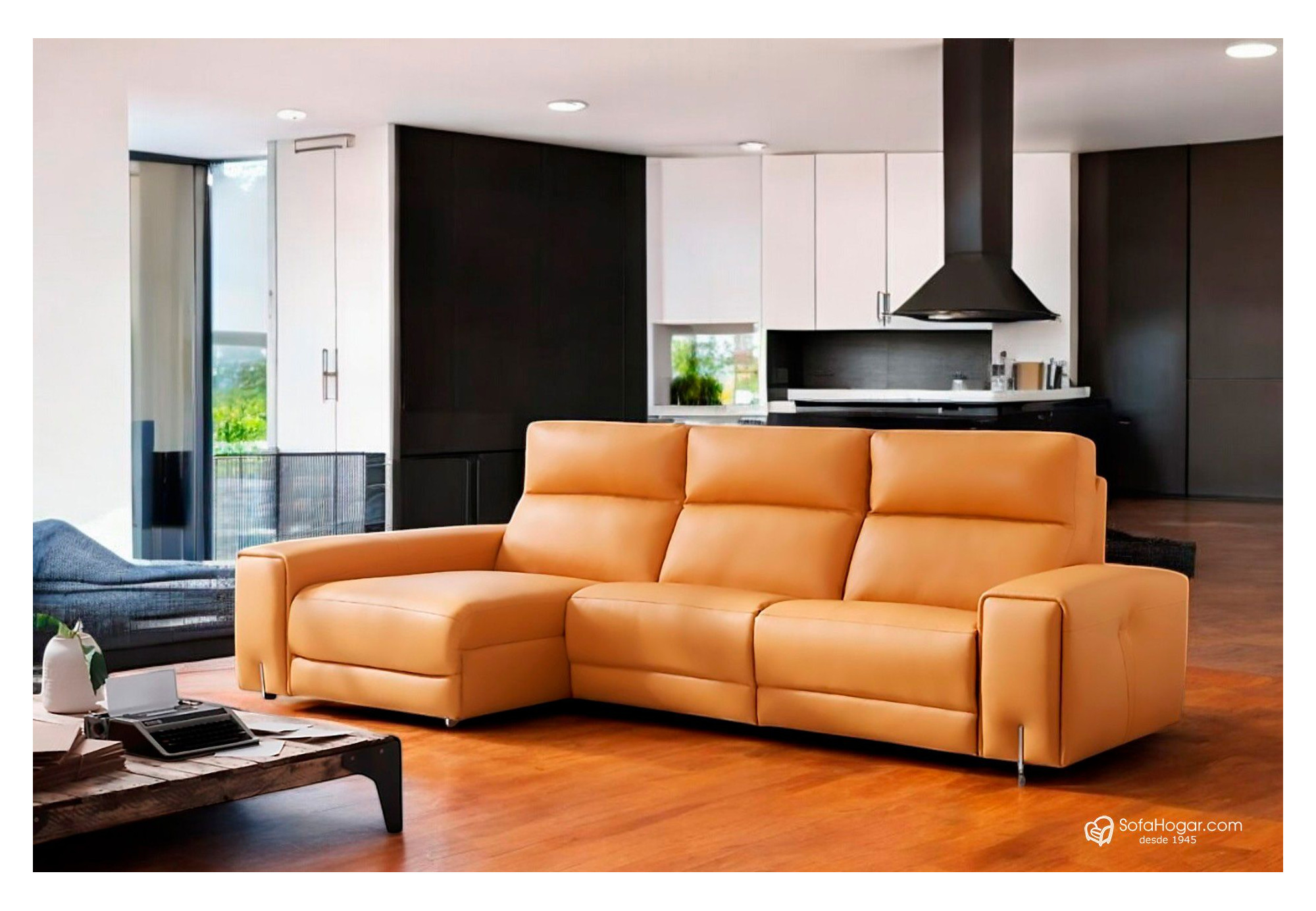 Compra Sofá Chaise Longue Relax en Piel Genuina | Envío Rápido.