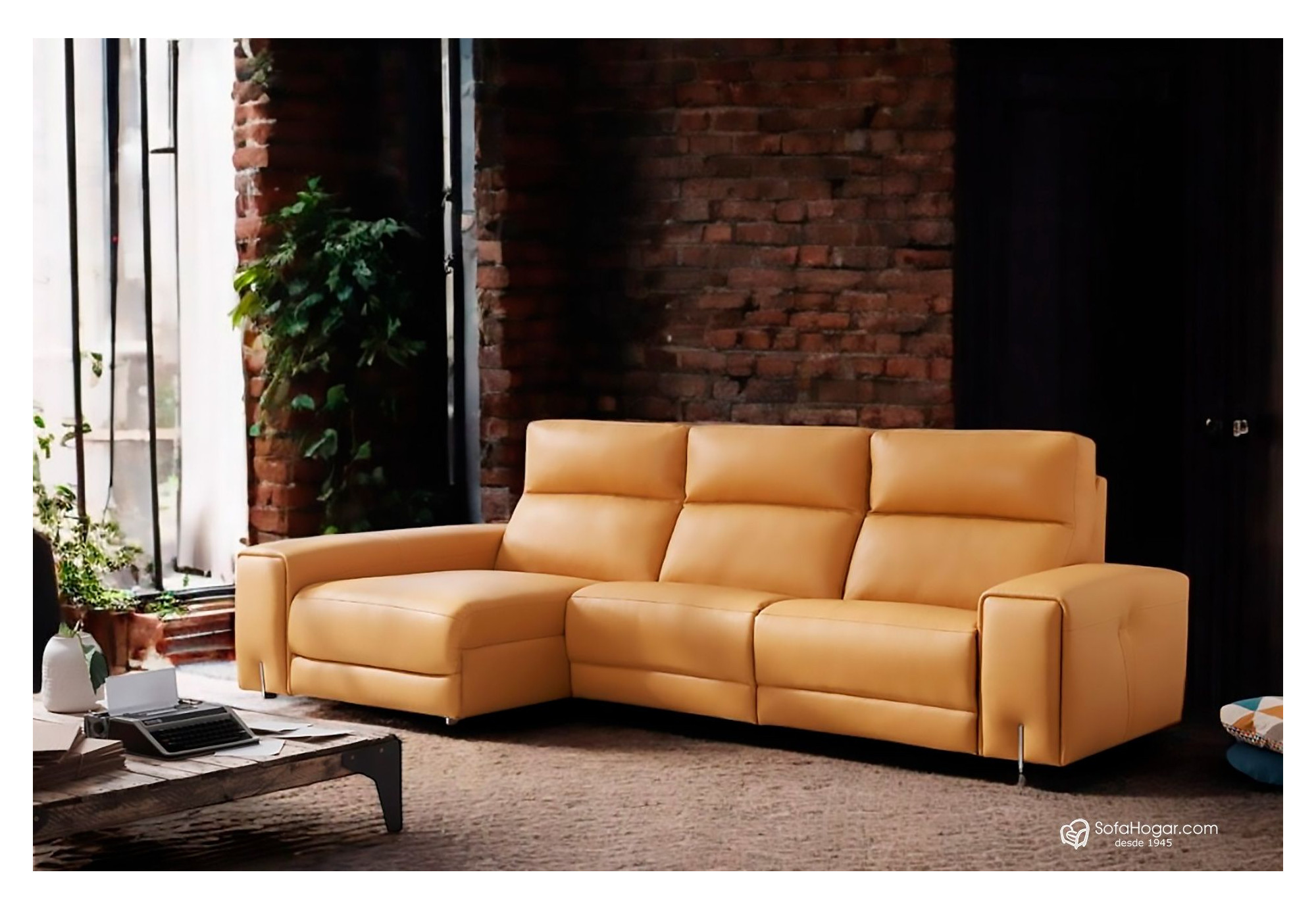 Compra Sofá Chaise Longue Relax en Piel Genuina | Envío Rápido.