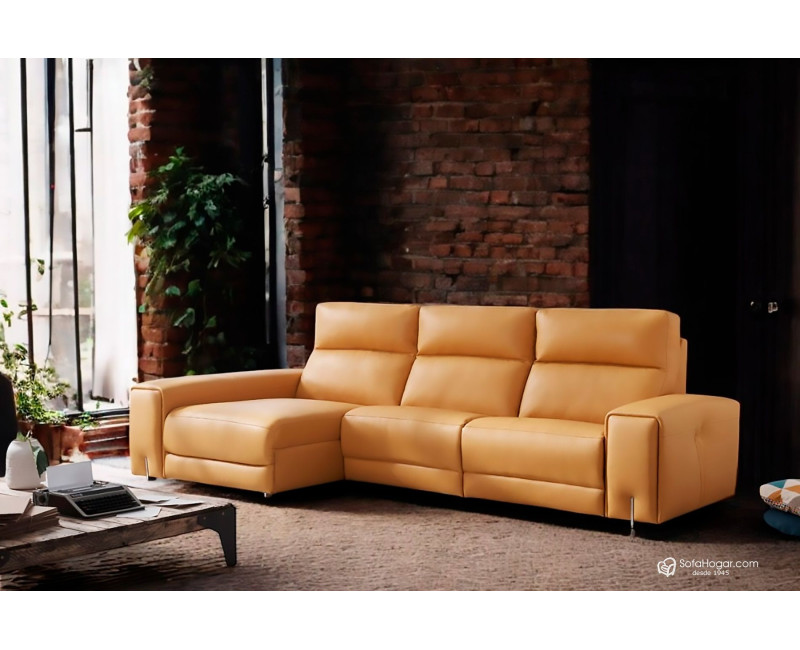 Compra Sofá Chaise Longue Relax en Piel Genuina | Envío Rápido.