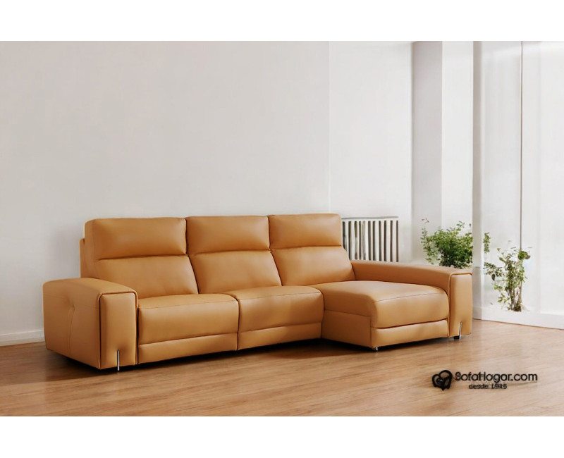 Compra Sofá Chaise Longue Relax en Piel Genuina | Envío Rápido.