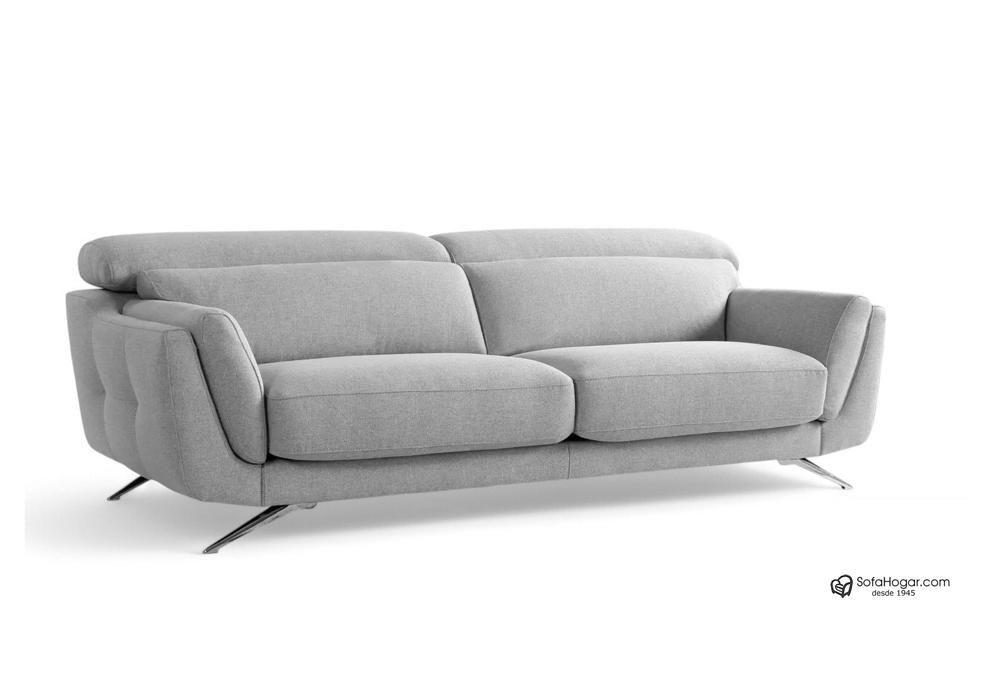 Sofá de Piel Natural con Chaise Longue Asientos Deslizantes Carro