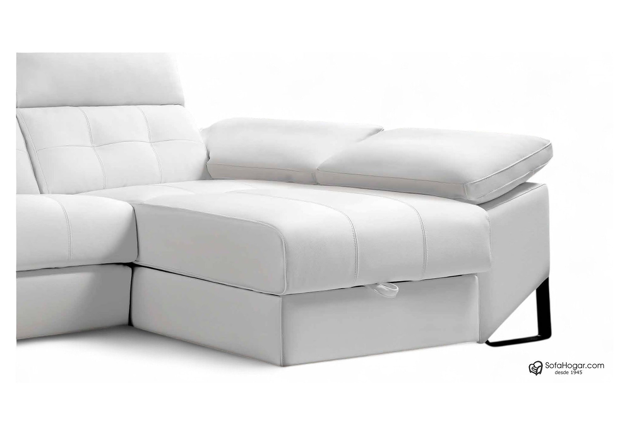 Sofá 3 Plazas con Chaiselongue Piel Relax al mejor precio