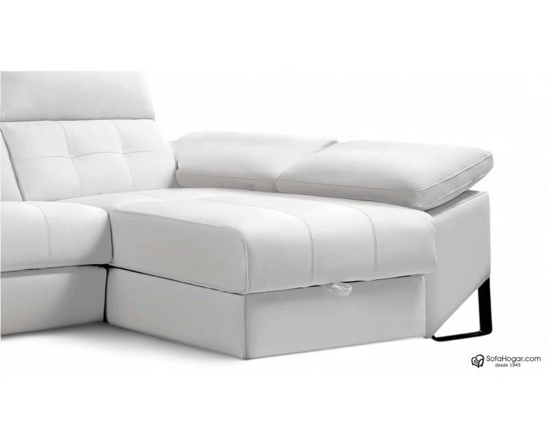 Sofá 3 Plazas con Chaiselongue Piel Relax al mejor precio