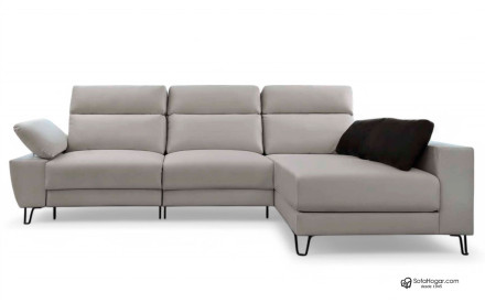 Sofá Chaise Longue Moderno – Piel Blanca y Diseño de Lujo