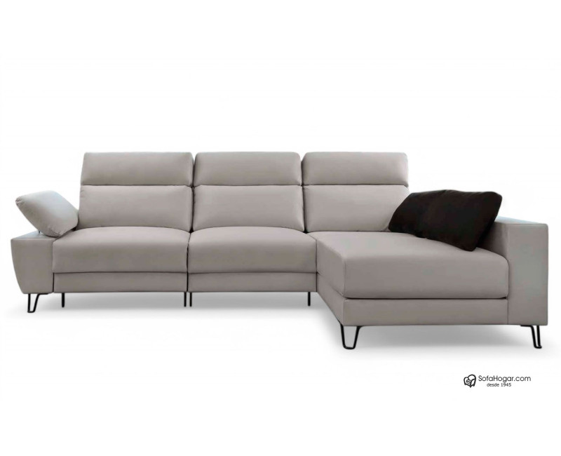 Sofá Chaise Longue Moderno – Piel Blanca y Diseño de Lujo