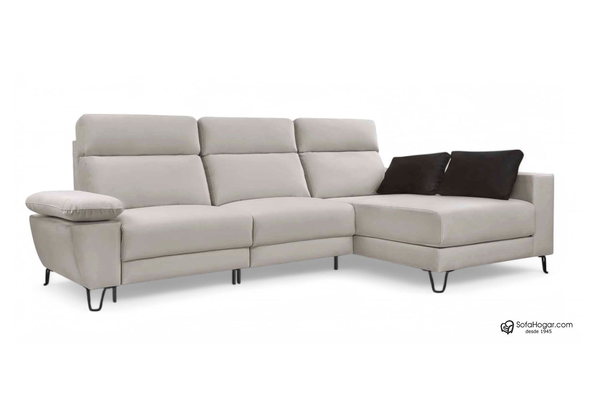 Sofá Chaise Longue Moderno – Piel Blanca y Diseño de Lujo