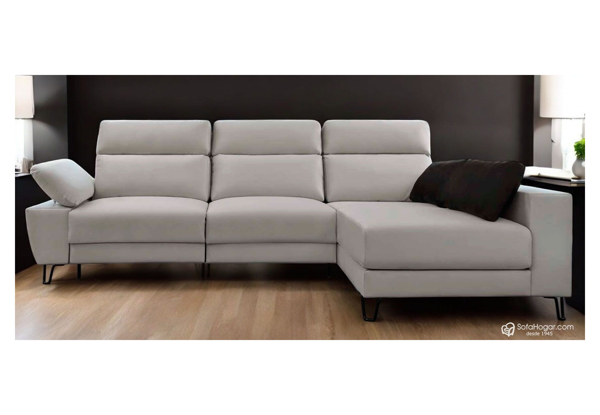 Sofá Chaise Longue Moderno – Piel Blanca y Diseño de Lujo