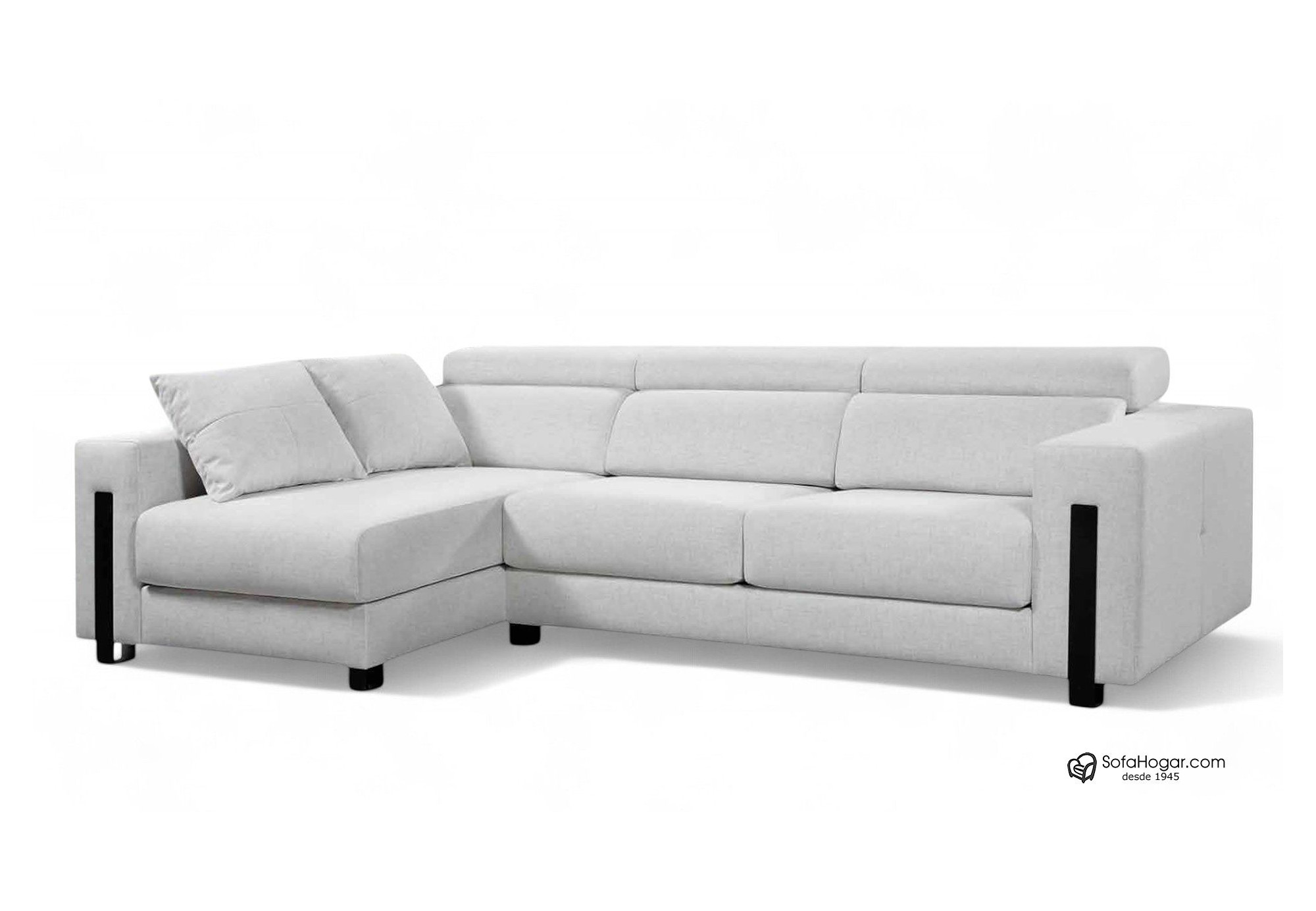 Sofá Chaise Longue Piel Natural con Asientos Deslizantes Carro