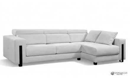 Chaise Longue Moderna Piel Natural Deslizantes Carro Modelo DARWIN