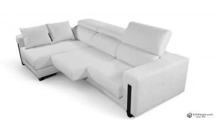 Chaise Longue Moderna Piel Natural Deslizantes Carro Modelo DARWIN