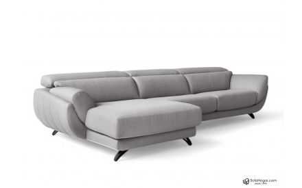 Chaise Longue Diseño Lujo Piel Natural Asientos Deslizantes Modelo ALAIN