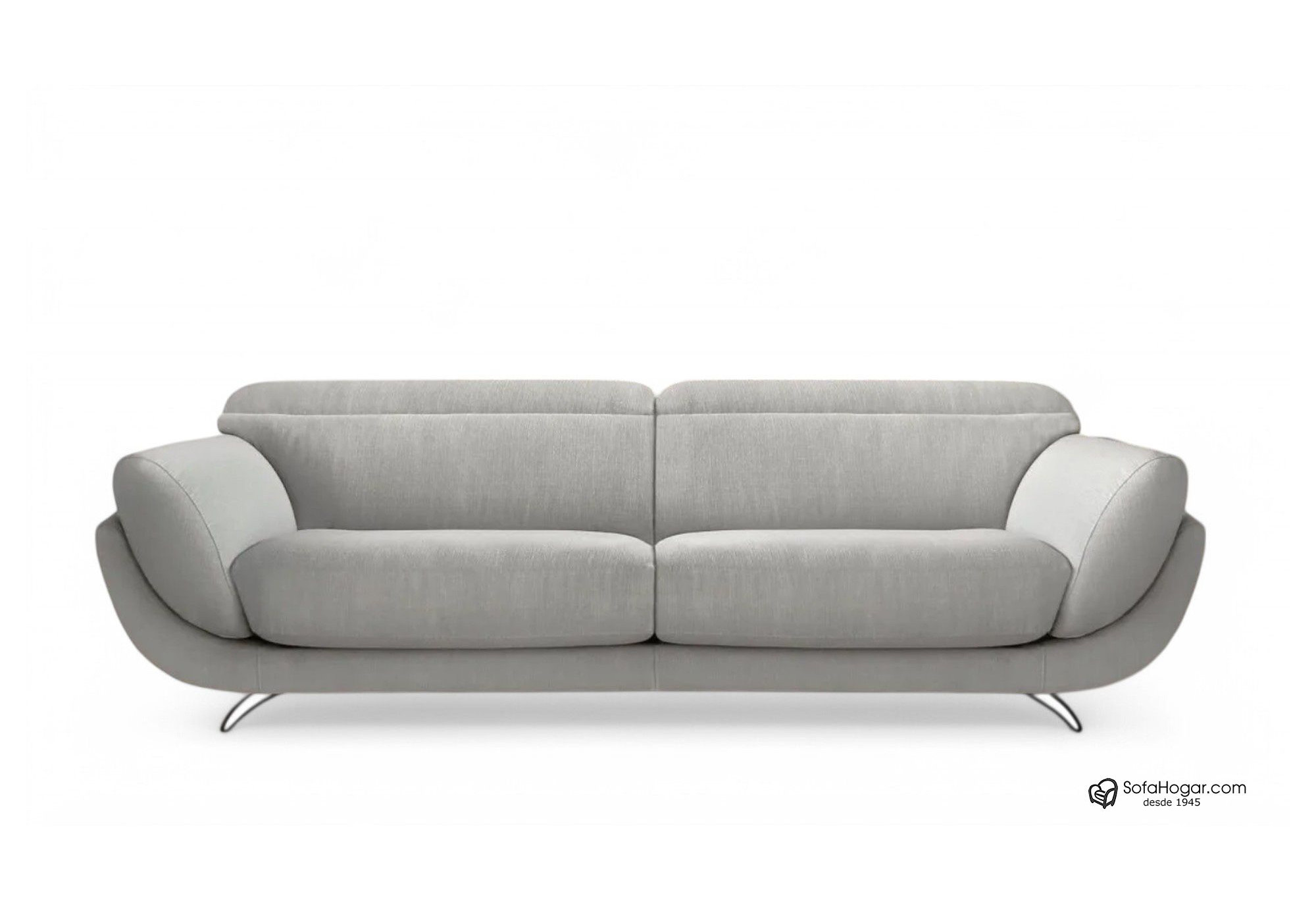 Sofá de Diseño en Piel con Chaise Longue y Asientos Deslizantes