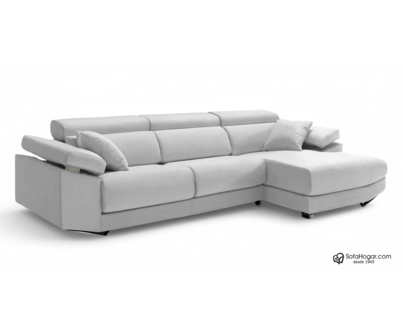 Sofá de Diseño de Lujo en Piel Genuina | Asientos Deslizantes y Brazos