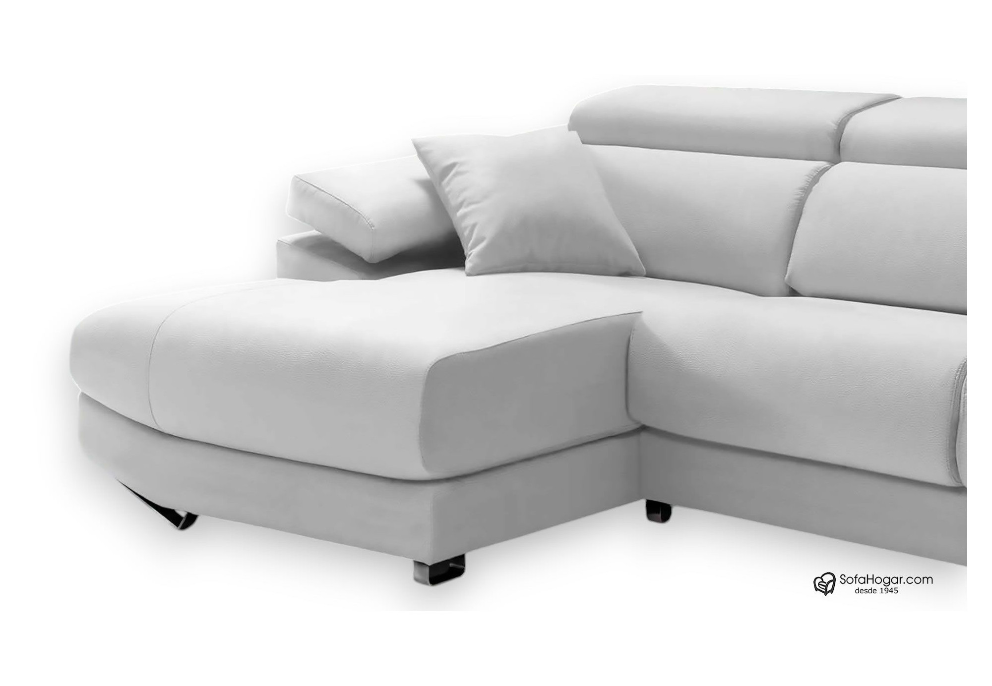 Sofá de Diseño de Lujo en Piel Genuina | Asientos Deslizantes y Brazos