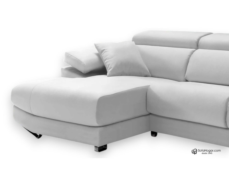 Sofá de Diseño de Lujo en Piel Genuina | Asientos Deslizantes y Brazos