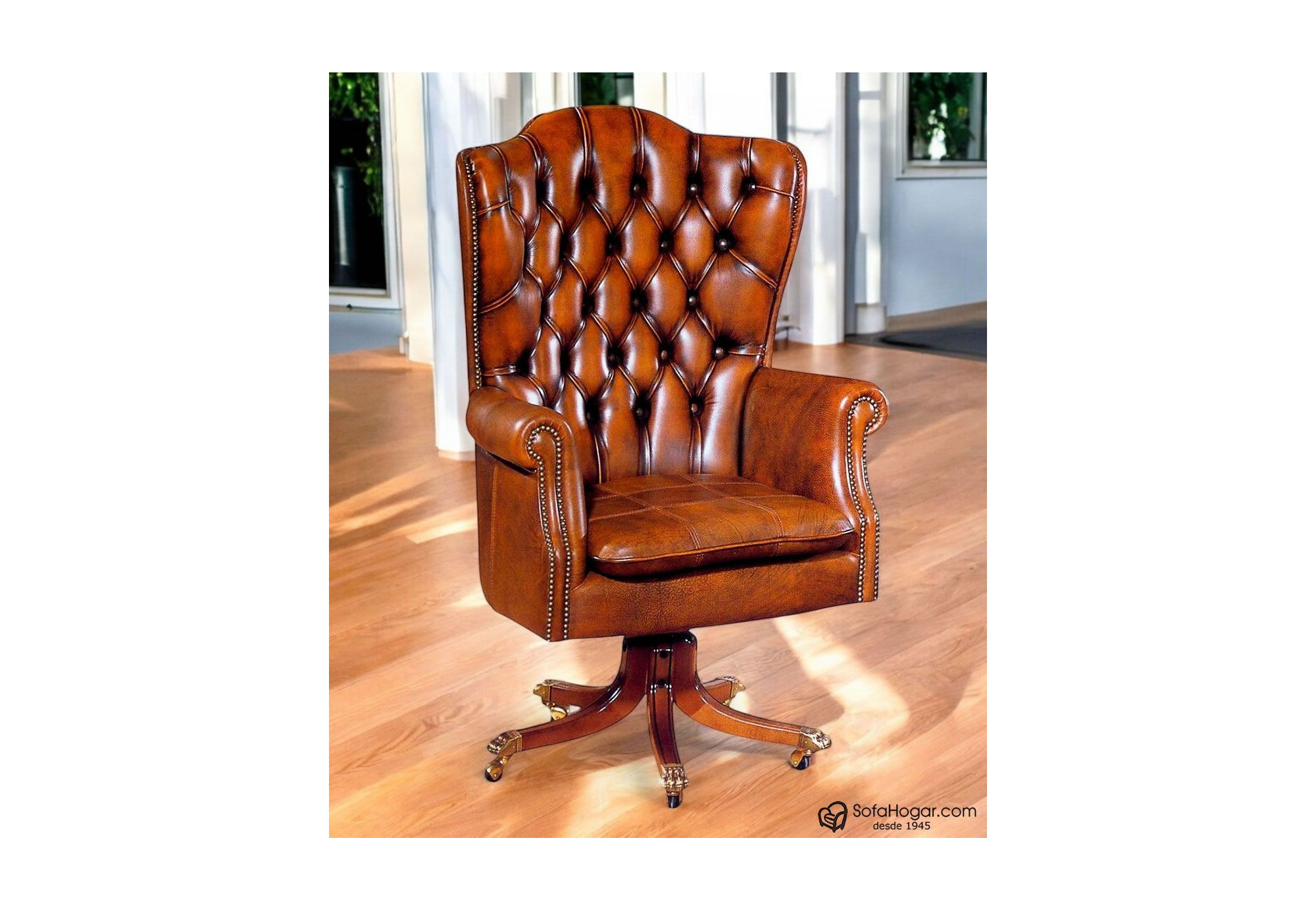 Butaca Despacho Bicolor – Piel Natural Inglesa, Artesanal y de Lujo