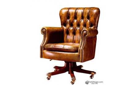Sillón Ejecutivo Inglés Giratorio en Piel Natural - Modelo APELACION