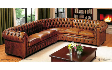 Rinconera Chesterfield Bicolor en Piel Clásica | Blasco 1945 – Artesanía de Lujo 2