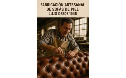 Rinconera Chester Piel Clásica en Bicolor Modelo Chesterfield | Blasco 1945
