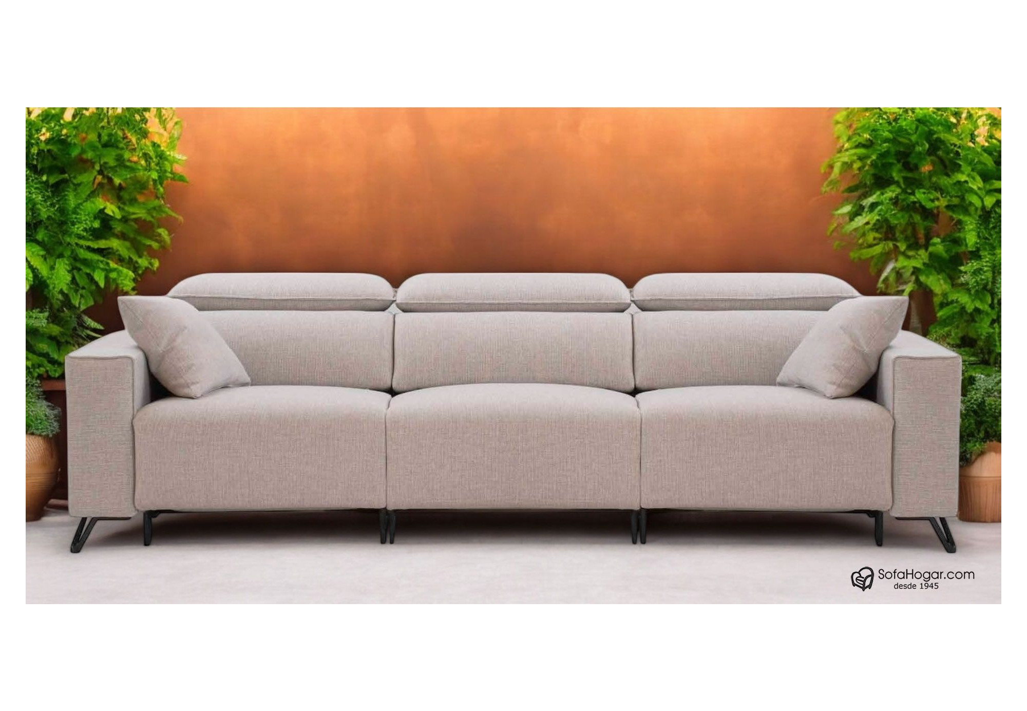 Sofá Chaise Longue Blanco de Piel de Lujo – Modelo ICARO Reclinable y Relax Motorizado