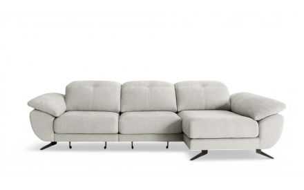 Sofá Chaise Longue Piel Natural y Carro Deslizante Modelo HUGO