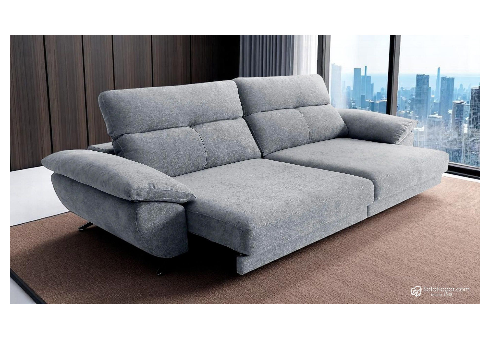 Sofá Chaise Longue Piel Natural – Carro Cama Estable HUGO