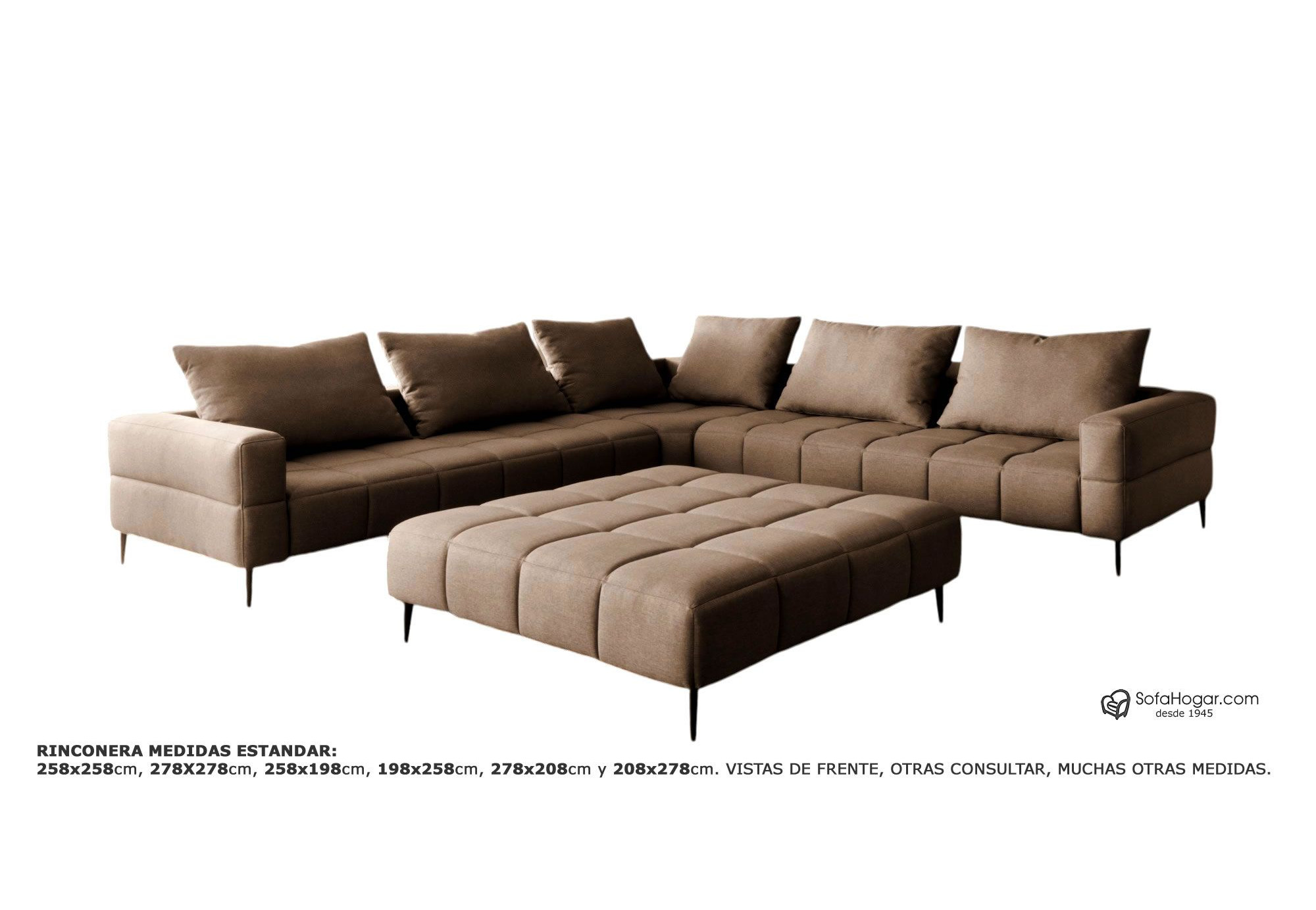 Sofá rinconera de piel moderna DYLAN – A medida y artesanal