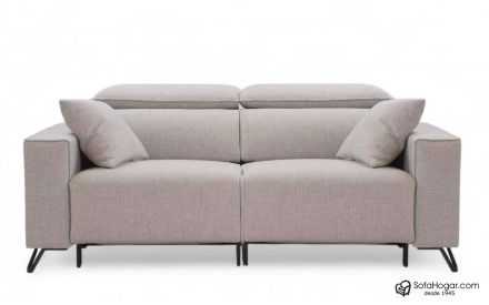 Sofá Piel Auténtica Diseño Moderno en Blanco Modelo ICARO