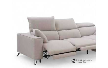 Sofá Piel Auténtica Diseño Moderno en Blanco Modelo ICARO