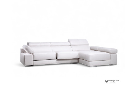 Sofá Chaselongue Piel Natural