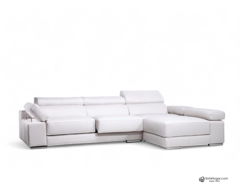 Sofá Chaselongue Piel Natural