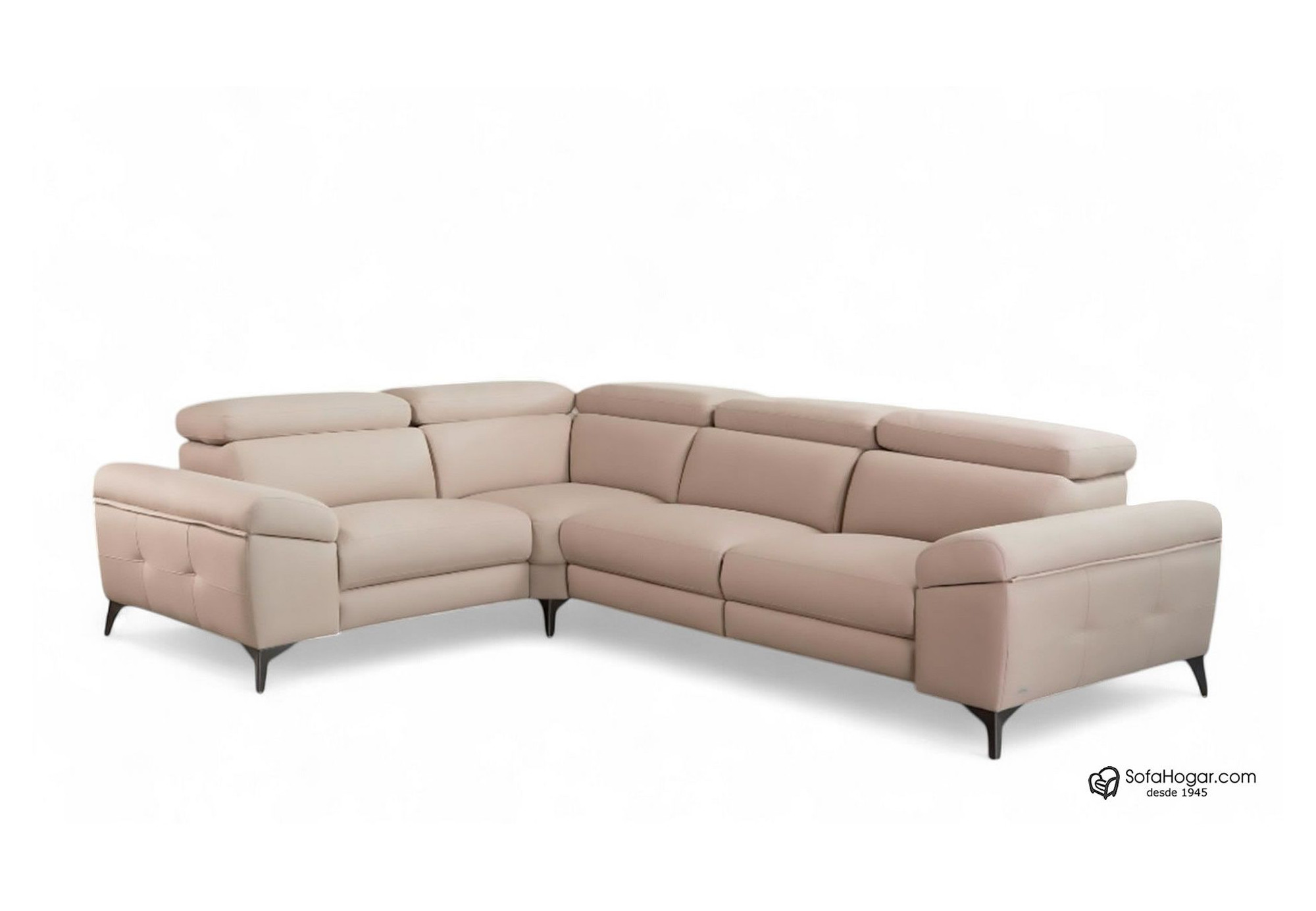 Rinconera de piel natural NAIRA – Sofá modular con relax, arcón y 3 medidas