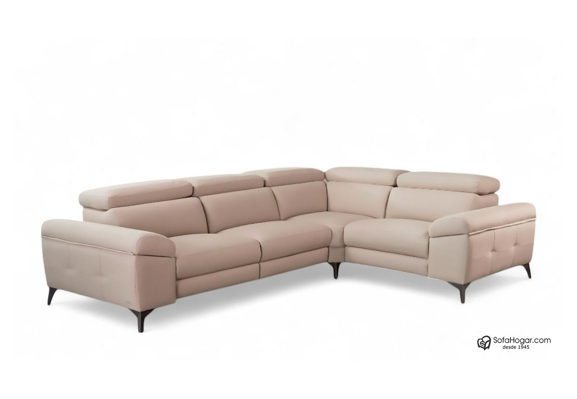 Rinconera de piel natural NAIRA – Sofá modular con relax, arcón y 3 medidas