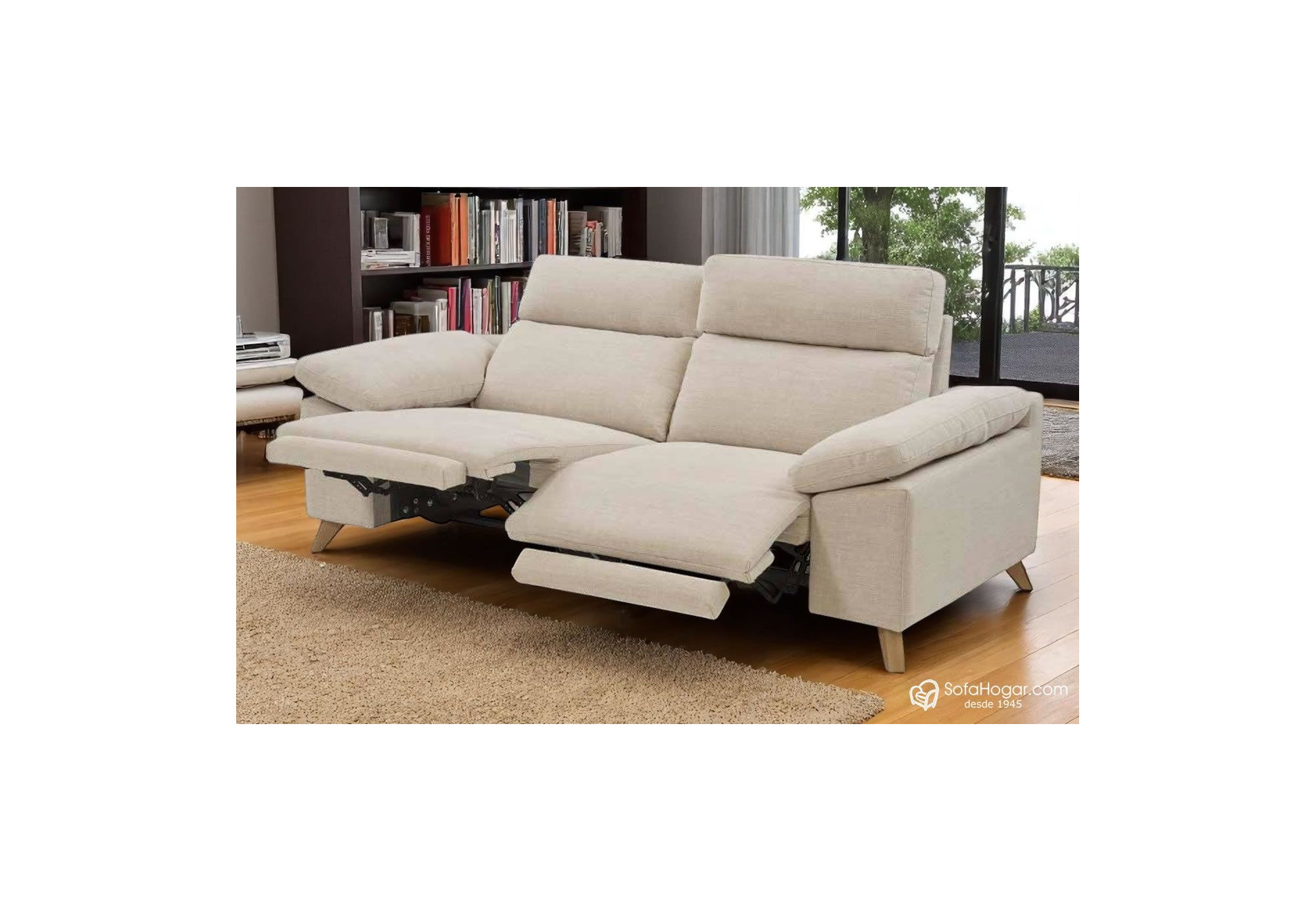 Sofá de piel GUIDO – Relax eléctrico o fijo, diseño contemporáneo y artesanía