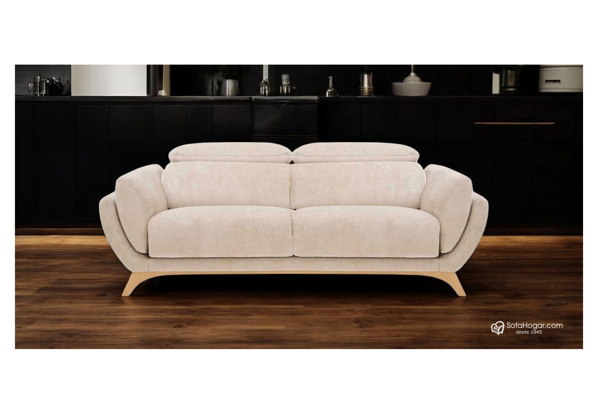 Sofá EDDY de piel natural – Diseño moderno, asientos deslizantes y opción relax