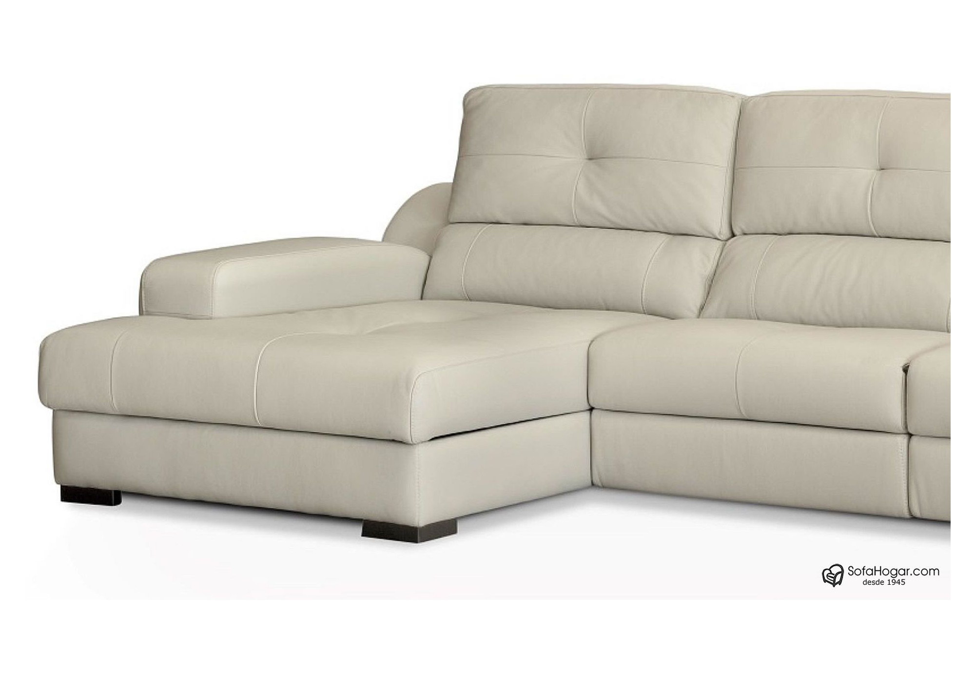 Sofá chaiselongue en piel de vaca TABURETE | Cheslongue piel Premium