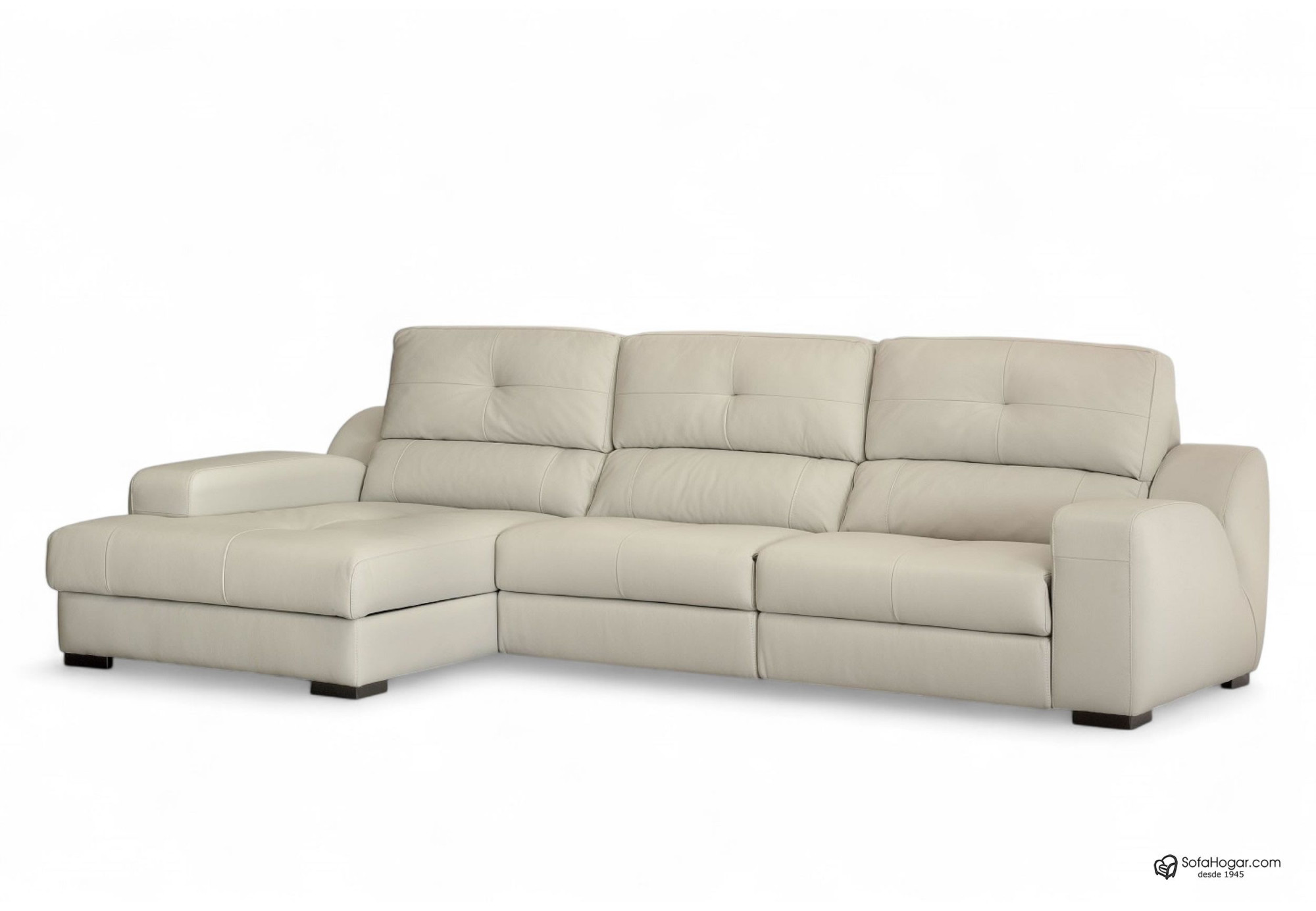 Sofá chaiselongue en piel de vaca TABURETE | Cheslongue piel Premium