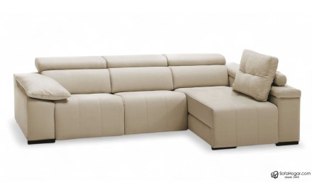 ChaiseLongue Relax Moderna Eléctrica Piel Natural  - Económica