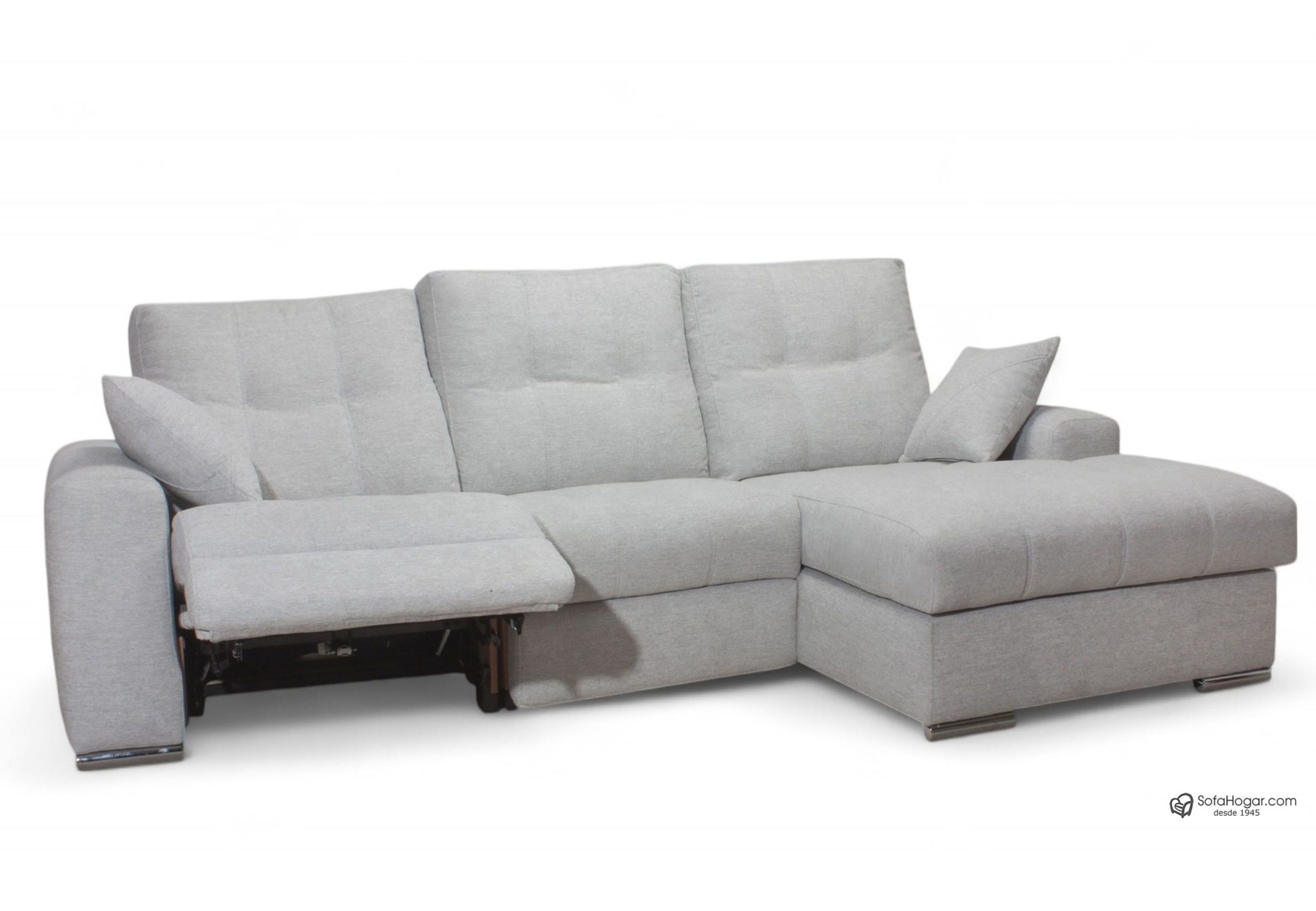 Sofá de piel con chaise longue PERLA | Comprar sofás online