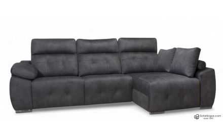 Sofá Chaise Longue Relax Moderna Piel Natural y Arcón Modelo CRUCERO
