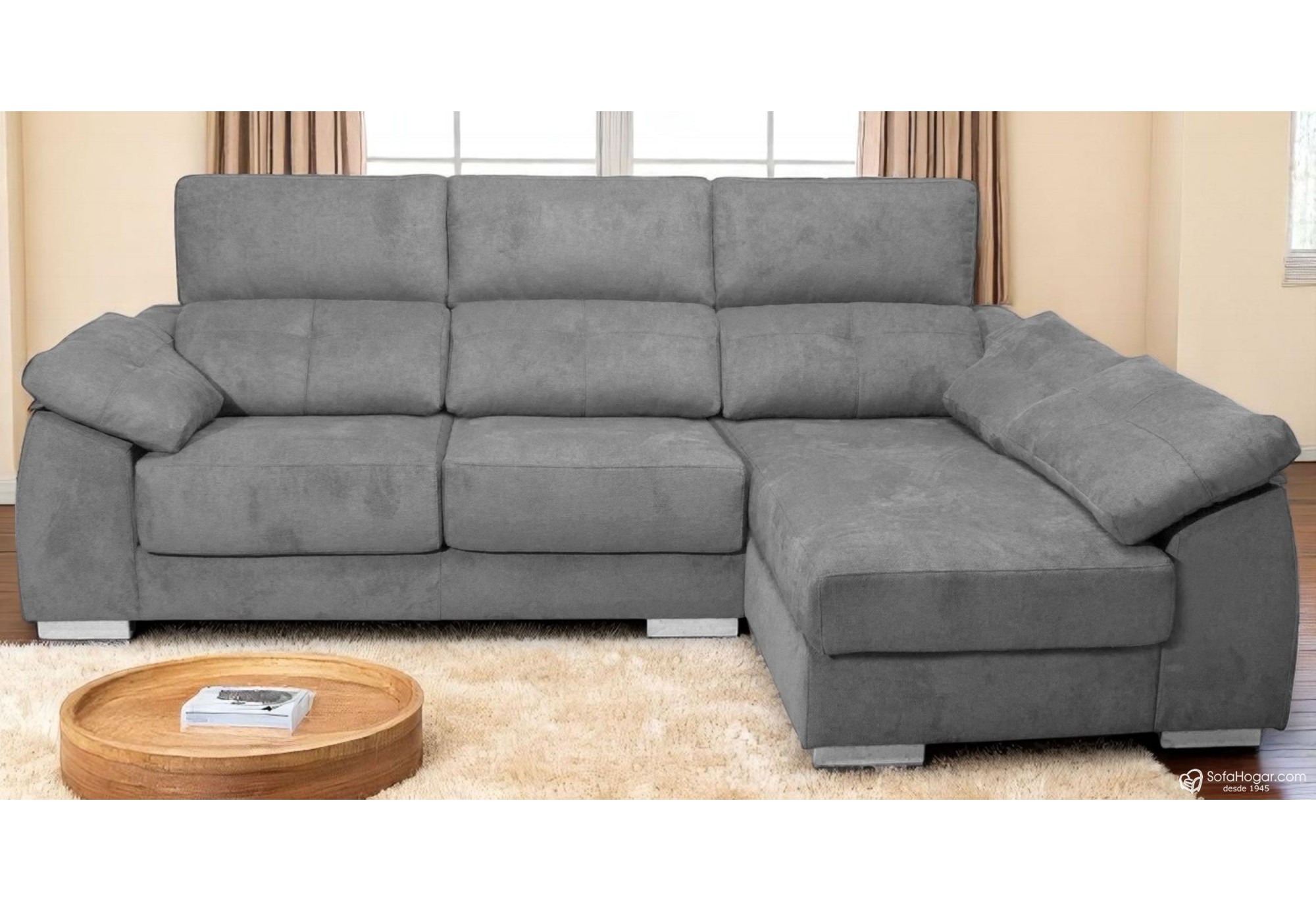 Sofás Chaise Longue Piel Natural LANDOR | Sofás de Piel Online