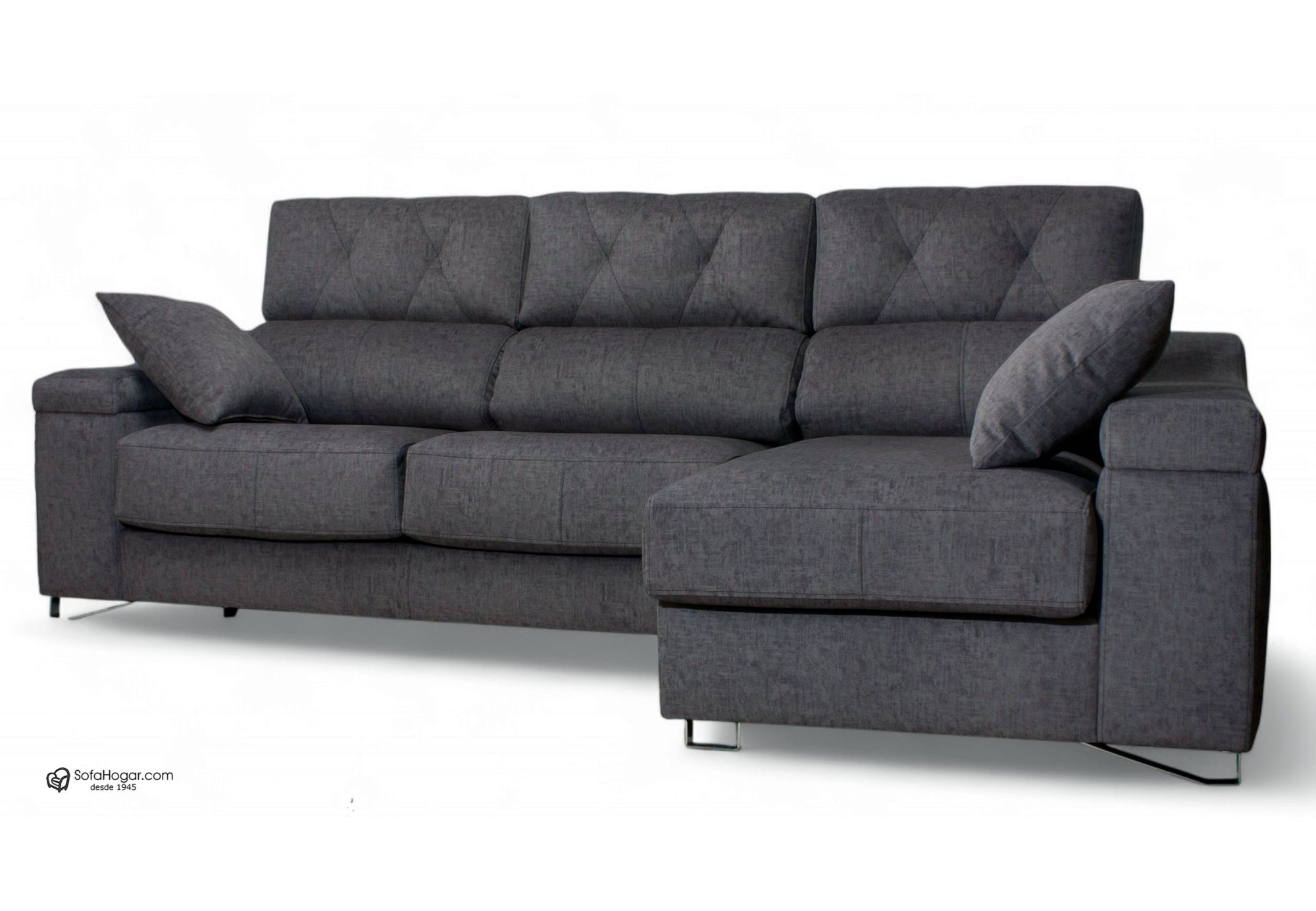 Chaiselongue piel natural con asientos deslizantes FOCOS | Sofahogar