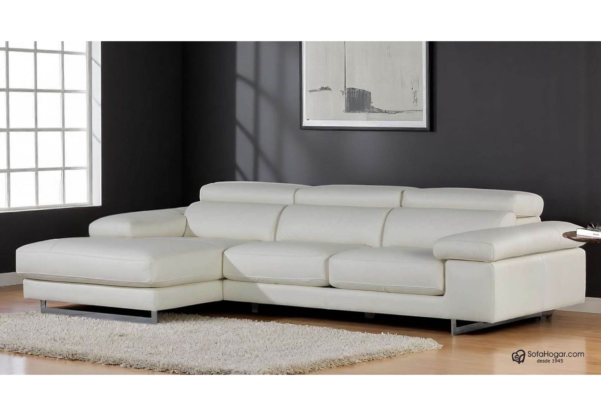 Sofá 3plazas Chaise Longue Asientos Deslizantes BRONSON