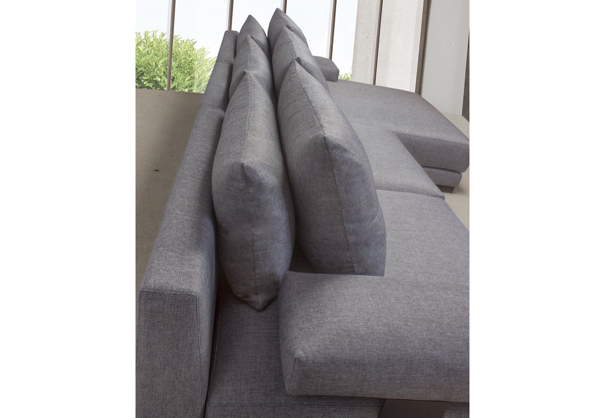 Sofá GADEA Chaise Longue – Moderno, Fijo y en Piel Natural