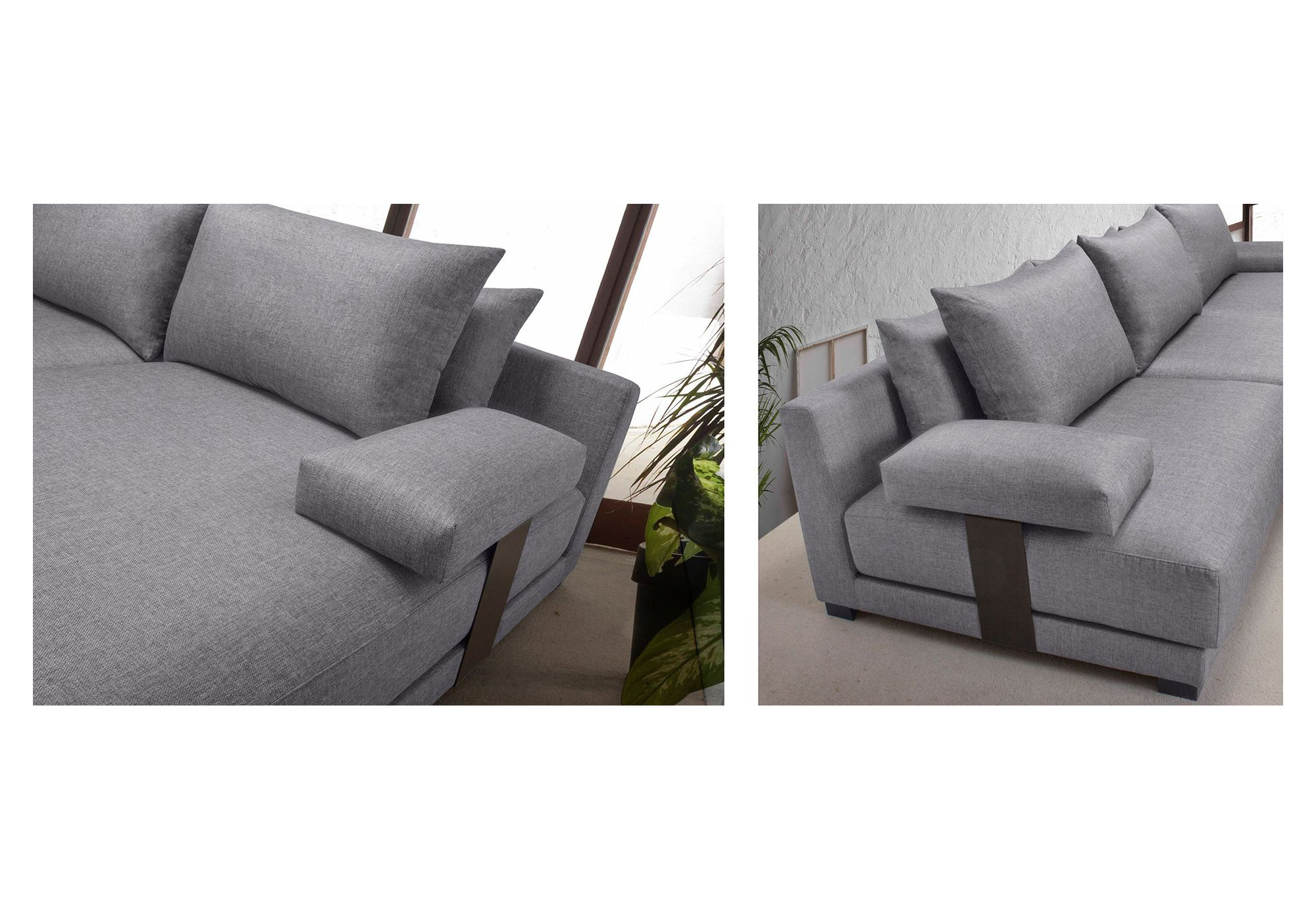 Sofá GADEA Chaise Longue – Moderno, Fijo y en Piel Natural