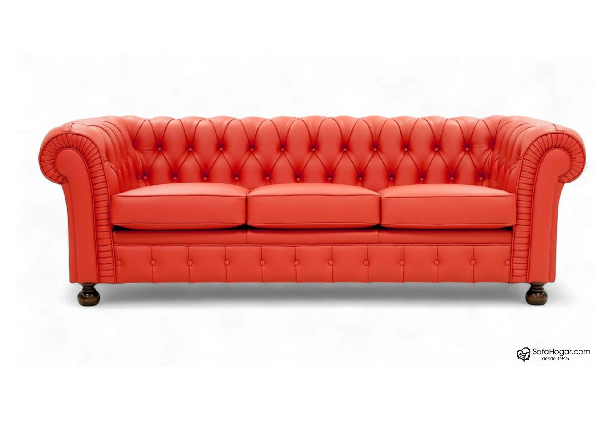 Sofá Chesterfield 3 Plazas Chester Piel Blanca Natural – Classic