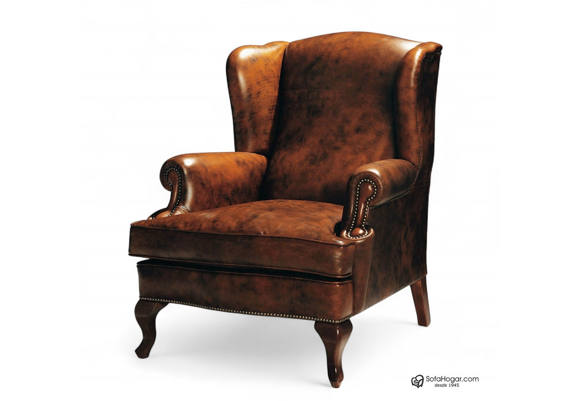 Sillón Orejero INGLÉS en piel natural – Artesano y elegante