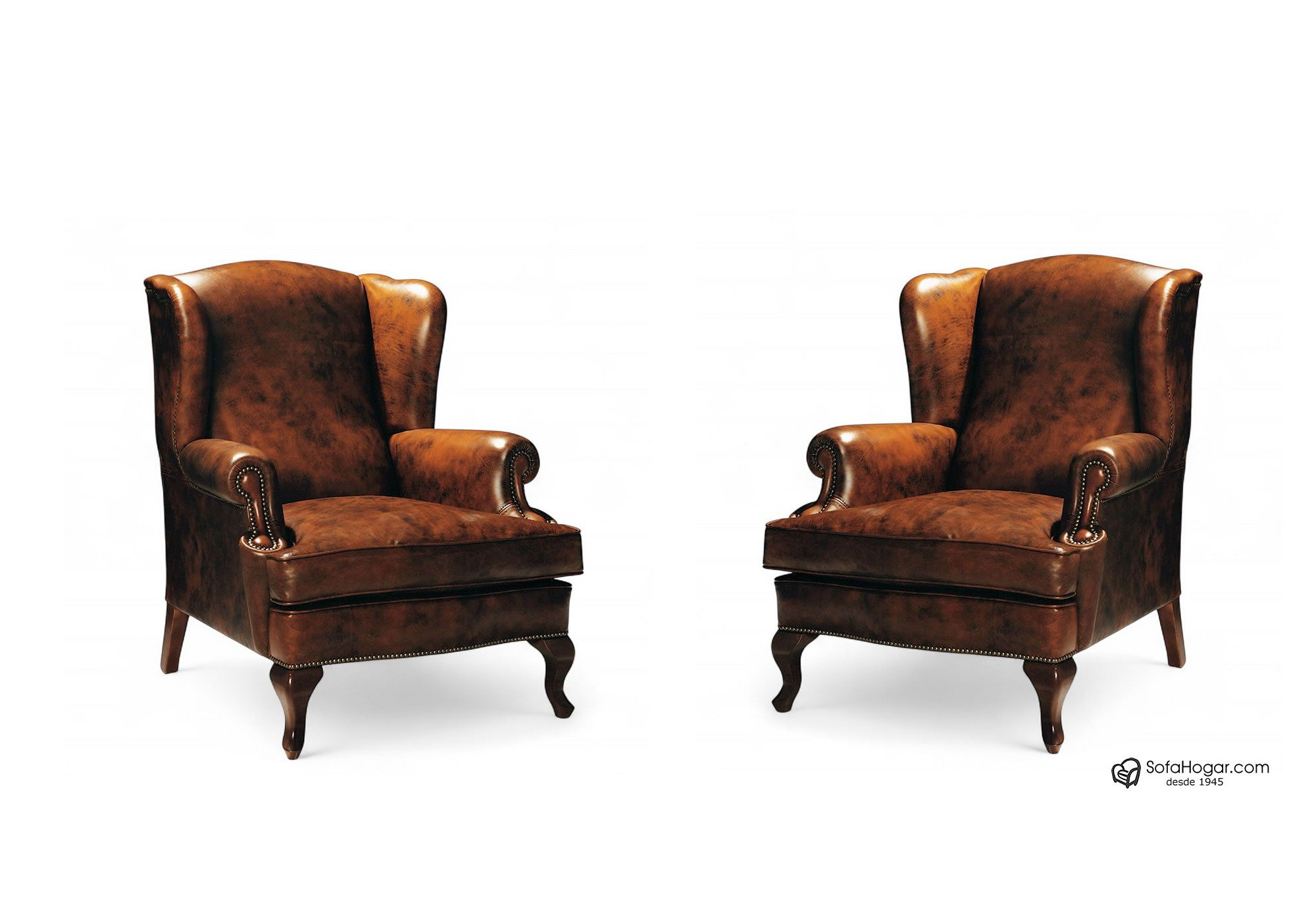 Sillón Orejero INGLÉS en piel natural – Artesano y elegante