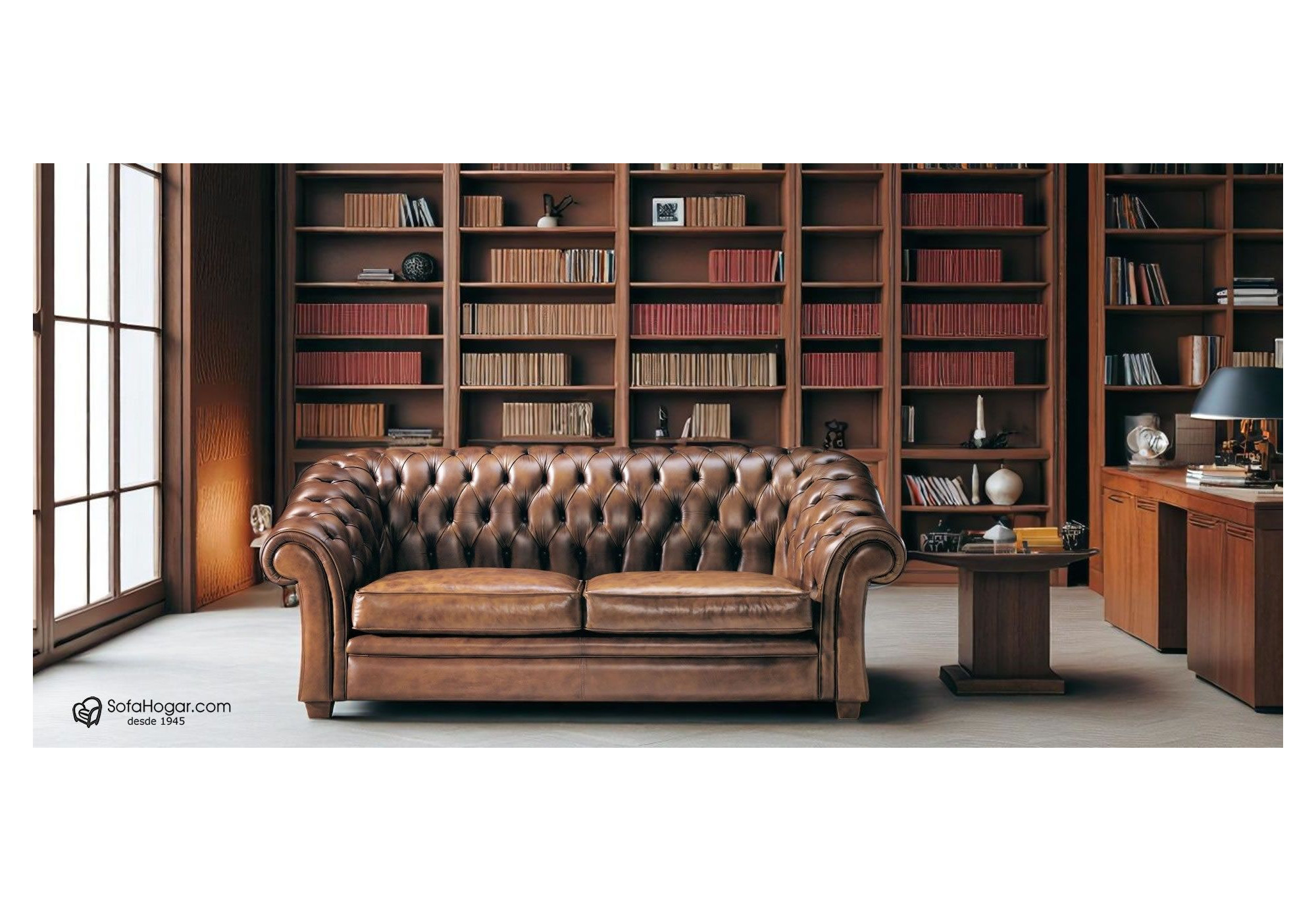 Sofá Chester 2 Plazas de Piel de Lujo al mejor precio