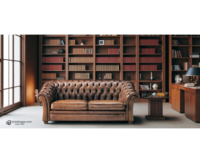 Sofá Chester 2 Plazas de Piel de Lujo al mejor precio